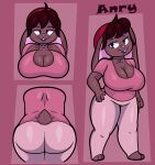  absurd_res anry_(someth1ngoranother) anthro big_breasts big_butt breasts brown_body butt butt_shot cleavage clothed clothing female fully_clothed hi_res lagomorph leporid mammal mature_female model_sheet rabbit someth1ngoranother wide_hips 
