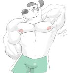  absurd_res ajiapo anthro bulge canid canine canis clothing domestic_dog dudley_puppy hi_res male mammal muscular muscular_anthro muscular_male nickelodeon shirtless_male solo t.u.f.f._puppy underwear 
