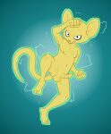  action_pose anthro aura balls darkajugin dragon_ball dragon_ball_super electricity erection foreskin genitals hi_res looking_at_viewer male mammal murid murine nude penis pose quitela rat rodent simple_background solo tight_foreskin yellow_body yellow_skin 