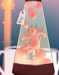  2019 absurd_res anthro blurred_background conditional_dnp container cup digital_media_(artwork) elijah-draws goo_creature hi_res lamp lava_lamp light lighting open_mouth price_tag shaded solo 