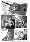  balls battle_beast crashing dampfloque english_text felid feline genitals hut invincible invincible_(comics) invincible_(tv_series) lion male mammal monochrome nude pantherine penis text 