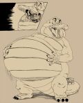  4:5 abdominal_bulge alligator alligatorid belly big_belly crocodilian dr._facilier duo feral hands_on_belly hi_res human lordweegee64 louis_(tpatf) male male/male mammal obese open_mouth oral_vore overweight overweight_male reptile scalie soft_vore standing_on_hind_legs tongue vore 