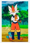  2021 absurd_res anthro border charmander cinderace digital_media_(artwork) female group hi_res irgramfox nintendo pok&eacute;mon pok&eacute;mon_(species) squirtle video_games white_border 