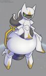  ambiguous_gender arceus belly big_belly feral foxball legendary_pok&eacute;mon neutral_expression nintendo obese overweight pok&eacute;mon pok&eacute;mon_(species) simple_background solo video_games 
