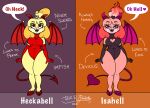  animal_crossing anthro blush canid canine canis clothed clothing costume demon digital_media_(artwork) domestic_dog duo female fire fur hair halloween heart_tail heckabell hi_res holidays isabelle_(animal_crossing) isahell lidded_eyes looking_at_viewer mammal nintendo open_mouth shih_tzu simple_background succubus tekandprieda_(artist) tongue toy_dog video_games yellow_body yellow_fur 