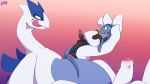  16:9 2021 anthro anthro_on_feral balls bestiality duo erection feral foreskin genitals humanoid_genitalia humanoid_penis inteleon lapatte legendary_pok&eacute;mon licking licking_lips lugia male male/male nintendo non-mammal_balls penis pok&eacute;mon pok&eacute;mon_(species) shaded shy signature size_difference tongue tongue_out video_games widescreen 