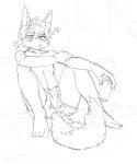  0onooo66 2021 5:6 anthro beverage_can can canid canine cheek_tuft clothed clothing container drunk erection erection_pushing_underwear erection_under_clothing facial_tuft feet fox fur hair hi_res holding_can holding_container holding_object humanoid_feet humanoid_hands kemono male mammal monochrome penetration sitting sketch solo substance_intoxication tuft underwear underwear_only 