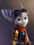 2021 anthro breasts clothed clothing digital_media_(artwork) ear_piercing ear_ring eyebrows eyelashes female fur hair irbeus lombax mammal piercing ratchet_and_clank rivet_(ratchet_and_clank) smile solo sony_corporation sony_interactive_entertainment video_games white_hair 
