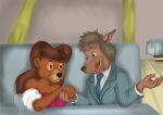  absurd_res anthro disney duo female hi_res male male/female mammal rebecca_cunningham tabaarus talespin ursid 