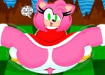  2021 3barts 4k absurd_res accessory amy_rose anthro big_breasts big_butt bouncing_butt breasts butt butt_jiggle clothing curvy_figure detailed_background dialogue digital_media_(artwork) dress english_text eulipotyphlan eyelashes female fingers fur gloves green_eyes hair handwear headband hedgehog hi_res hourglass_figure huge_butt legs_up lips looking_at_viewer lying mammal multicolored_body multicolored_fur on_back outside panties pink_body pink_fur pink_hair sega smile solo sonic_the_hedgehog_(series) stretching talking_to_viewer tan_body tan_fur text thick_thighs tongue underwear voluptuous wide_hips 