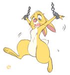  4pcsset anthro bdsm bondage bound chain chest_fur disney fluffy fluffy_tail fur grey_eyes handcuffs lagomorph leporid male mammal open_mouth pink_nose rabbit rabbit_(winnie_the_pooh) restraints shackles simple_background solo whiskers white_background winnie_the_pooh_(franchise) yellow_body yellow_fur 