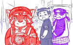  &lt;3 2021 ailurid alp_(tas) anthro bandaid_protagonist_(tas) camera clothing eyes_closed giant_panda group hat headgear headwear human lifewonders male mammal meme protagonist_(tas) red_panda shirt slightly_chubby taiyo_renai tokyo_afterschool_summoners topwear ursid video_games zhurong_(tas) 