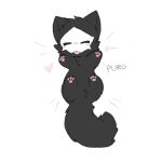  &lt;3 1:1 ambiguous_gender anthro black_body black_fur black_sclera blush canid canine canis changed_(video_game) chano cheek_tuft chest_tuft chibi crotch_tuft daww eyes_closed facial_tuft fur goo_creature head_tuft mammal mask pawpads paws puro_(changed) simple_background solo tongue tongue_out tuft white_background white_eyes wolf 