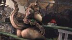  16:9 2021 3d_(artwork) anthro areola artist_name bethesda_softworks big_areola big_breasts big_butt breasts brown_body brown_scales butt claws curvy_figure darkflash23 deathclaw detailed_background digital_media_(artwork) fallout female fingers food forked_tongue hi_res horn hourglass_figure huge_breasts huge_butt lunch lunchbox meat multicolored_body multicolored_scales nipples nude orange_eyes outside scales scalie sharp_teeth sitting solo source_filmmaker tan_body tan_scales teeth thick_thighs tongue tongue_out video_games voluptuous wide_hips widescreen 