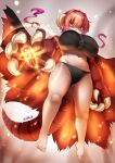  animal_humanoid big_breasts breasts butt_from_the_front clothing dragon dragon_humanoid female fire hair hi_res huge_breasts humanoid ilulu low-angle_view magic miss_kobayashi&#039;s_dragon_maid panties red_hair solo underwear zasshu 