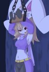  amilina anthro arms_above_head bound female gendoempertags hi_res lagomorph leporid mammal midriff navel rabbit solo 