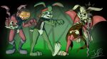  16:9 anthro clothing costume demon epic_games female food frankenstein fruit group halloween halloween_costume hare headless_horseman hi_res holidays horn jazz_jackrabbit jazz_jackrabbit_(series) lagomorph leporid lori_jackrabbit male mammal paws plant pumpkin pumpkin_head spaz_jackrabbit staff turkojar video_games widescreen wings 