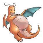  absurd_res animal_genitalia anthro bahnbahn_(artist) belly birth bodily_fluids claws cloaca crowning dragonite egg female genitals hi_res membrane_(anatomy) membranous_wings nintendo oviposition pok&eacute;mon pok&eacute;mon_(species) pregnant pregnant_female solo thick_tail thick_thighs video_games wings 