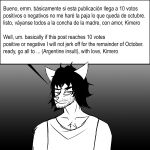  1:1 anthro beard black_and_white black_hair clothed clothing dialogue digital_media_(artwork) domestic_cat english_text facial_hair felid feline felis gradient_background hair hi_res kimero_(kimero_kat) kimero_kat looking_at_viewer male mammal monochrome simple_background sketch solo spanish_text text 