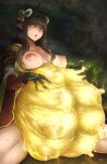  3_fingers absurd_res accessory animal_humanoid areola belly big_breasts big_teats big_udders black_hair breasts capcom elder_dragon electricity female fingers hair hi_res huge_breasts humanoid humanoid_pointy_ears hybrid minoto_the_hub_maiden monster_hunter monster_hunter_rise multi_breast multi_nipple narwa_(elder_dragon) nipples pregnant sitting solo teats thick_thighs tobato_the_dog udders video_games wyverian 
