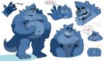  2021 anthro belly big_belly big_muscles big_nipples blep blue_body blue_fur blush bodily_fluids claws countershade_torso countershading dialogue english_text eyebrows flexing fluffy fur hi_res humanoid_hands looking_at_viewer lutrine male mammal moobs multicolored_body multicolored_fur musclegut muscular muscular_anthro muscular_male mustelid navel nipples nude open_mouth open_smile overweight overweight_anthro overweight_male pawpads pecs sharp_claws sharp_teeth signature simple_background smile solo splashburr standing sweat sweatdrop talking_to_viewer teeth text thought_bubble tongue tongue_out tuft two_tone_body two_tone_fur vein were weremustelid wereotter whiskers white_background 