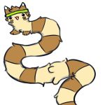  1:1 accessory ambiguous_gender brown_body brown_fur feral fluffy fluffy_tail fur fur_markings furret headband headband_only hi_res looking_at_viewer mammal markings multicolored_body nintendo open_mouth outline paws pok&eacute;mon pok&eacute;mon_(species) simple_background smile snoiifoxxo solo tuft video_games white_background 