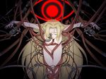  blonde_hair breasts hanging_breasts large_breasts long_hair nude solo tentacles very_long_hair 