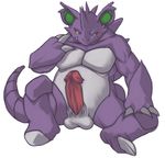  cute furry kourney lowres male nidoking nintendo overweight penis plain_background pok&#233;mon pokemon solo video_games white_background 
