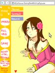  arrow axis_powers_hetalia blush breasts brown_eyes brown_hair flower large_breasts long_hair nipples oekaki solo taiwan_(hetalia) 