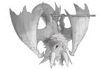  2021 ambiguous_gender capcom digital_media_(artwork) dragon feral hi_res horn malzeno membrane_(anatomy) membranous_wings monster_hunter red_eyes solo video_games wings wyvern xezeno 