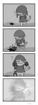  ? animal_crossing anthro armor backpack bob_(animal_crossing) boke_(artist) clothed clothing digging digital_media_(artwork) domestic_cat explosion explosives felid feline felis fur grenade greyscale headgear helmet holding_object hole_(pit) looking_at_object male mammal monochrome multicolored_body multicolored_fur nintendo outside shirt shovel simple_background solo tools topwear video_games weapon 