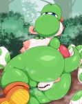  &lt;3 &lt;3_censor absurd_res anthro anus areola big_butt blush bodily_fluids breasts brown_clothing brown_footwear brown_shoes butt censored clothing detailed_background dinosaur egg female footwear footwear_only genitals green_butt green_tail green_yoshi hi_res ineffective_censorship looking_at_viewer looking_back lying mario_bros misaki_furry515 mostly_nude nintendo nipples nude on_side pink_anus pink_areola plant pussy reptile saliva scalie shoes shoes_only shrub solo spikes spikes_(anatomy) sweat thick_thighs tongue tongue_out tree video_games white_breasts white_pussy yoshi yoshi_egg 