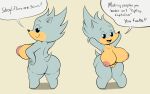  2020 absurd_res anthro big_breasts big_butt big_nipples blue_body blue_fur breasts bubble_butt butt dialogue english_text eulipotyphlan female fur genitals hedgehog hi_res huge_breasts huge_butt inverted_nipples looking_at_viewer looking_back looking_back_at_viewer mammal mia_(artist) nipples nude open_mouth pervymarioman pose profanity pussy rear_view short_stack smile solo speech_bubble sweetbeans99 text thick_thighs wide_hips 