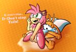  absurd_res age_difference amy_rose anonymous_artist anthro ball_grab balls barefoot blush bodily_fluids canid canine checkered_background cum cum_in_pussy cum_inside cum_overflow duo ejaculation eulipotyphlan feet female forced fox genital_fluids genitals hedgehog hi_res male male/female mammal miles_prower nude on_bottom on_top pattern_background rape reverse_cowgirl_position sega sex simple_background sonic_the_hedgehog_(series) tears text 