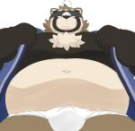  2021 anthro asian_clothing belly black_nose brown_body brown_fur bulge canid canine clothing east_asian_clothing fundoshi fur humanoid_hands japanese_clothing kemono lifewonders live-a-hero male mammal moobs navel nisikemo overweight overweight_male raccoon_dog shoen simple_background solo tanuki underwear video_games white_background white_clothing white_fundoshi white_underwear 