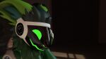  16:9 1nar anthro claws fur green_body green_eyes green_fur hi_res machine male protogen robot solo visor white_claws widescreen 