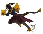  alpha_channel angry anthro attack black_body brown_hair canid canine canis clothed clothing demon dragon elemental_manipulation fire fire_manipulation hair hi_res hybrid male mammal rockonvelzmor simple_background solo transparent_background wolf 