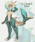 2021 anthro armor breasts claws cybernetics female fin fish genitals hi_res looking_at_viewer machine marine mostly_nude navel nipples prosthetic pussy science_fiction shark shark_tail simple_background solo stripes waspsalad 