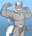  alphabittle_blossomforth_(mlp) anthro armpit_hair balls beard biceps big_penis body_hair equid equine erection facial_hair flexing foreskin freckles genitals glans grin hasbro hi_res horn horse humanoid_genitalia humanoid_penis makidotsukashi male mammal mlp_g5 muscular muscular_male my_little_pony my_little_pony:_a_new_generation nude pecs penis pony pubes simple_background smile solo throbbing_penis unicorn 