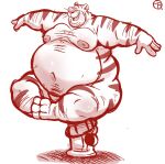  2021 anthro belly dildo disney felid humanoid_hands male mammal moobs navel nipples overweight overweight_male pantherine sex_toy simple_background solo tiger tigger trashtoonz white_background winnie_the_pooh_(franchise) 