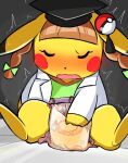 ambiguous_gender anthro black_body black_fur blush bodily_fluids clothed clothing coat cosplay_pikachu_(character) cosplay_pikachu_(costume) diaper dipstick_ears eyes_closed fully_clothed fur genital_fluids hair hi_res lab_coat long_ears milklemon5127 multicolored_ears nintendo pattern_diaper peeing pikachu pikachu_ph._d pok&eacute;mon pok&eacute;mon_(species) saliva semi-anthro shaking sitting solo spread_legs spreading tears topwear trembling urine video_games wet_diaper wetting white_diaper yellow_body yellow_fur 