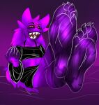  anthro barefoot claws emo feet foot_fetish foot_focus gengar ghost goth hi_res humanoid_feet male nintendo pok&eacute;mon pok&eacute;mon_(species) purple_body saaxon soles solo spirit toe_claws toes video_games 