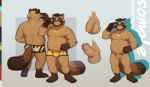  2021 anthro balls brown_body brown_fur bulge butt canid canine clothing erection eyewear flaccid fur genitals glasses hi_res humanoid_genitalia humanoid_hands humanoid_penis kemono male mammal model_sheet multiple_poses naotohirai overweight overweight_male penis pose raccoon_dog solo tanuki underwear 