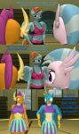  3d_(artwork) absurd_res anthro anthrofied avian bottomwear cheerleader clothed clothing crossdressing digital_media_(artwork) dragon equid equine female friendship_is_magic gallus_(mlp) group gryphon hi_res male mammal my_little_pony mythological_avian mythology papadragon69 pegasus rainbow_dash_(mlp) silverstream_(mlp) skirt smolder_(mlp) wings 