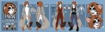  absurd_res anthro boots chastity_cage chastity_device clothing eyewear finian_wren footwear genitals glasses hair hi_res long_hair male mammal marsupial model_sheet penis petaurid phalangeriform ruolina small_penis solo sugar_glider suit 