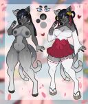  &lt;3 2021 2_tails anthro asian_clothing asian_mythology bell big_breasts biped black_hair black_nipples black_pussy blue_eyes bottomwear breasts clothed clothing digital_media_(artwork) east_asian_clothing east_asian_mythology felid feline female footwear freakster fur genitals geta grey_body grey_fur hair hi_res japanese_clothing japanese_mythology kiyomi_nekomata_(firestorm3) legwear mammal markings model_sheet multi_tail multicolored_body multicolored_fur mythology nekomata nipples nude open_mouth pussy red_hairband ribbons sex shrine_maiden skirt smile solo stockings striped_markings striped_tail stripes tail_markings thick_thighs thigh_highs topwear tube_top twintails_(hairstyle) two_tone_body two_tone_fur wide_hips yōkai 