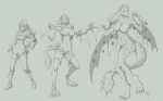  2021 anthro body_size_growth breasts capcom carousel-cat clothing female genitals growth hair human human_to_anthro mammal monster_hunter navel nipples nude on_one_leg ponytail pussy rath_wyvern rathian scalie sequence size_transformation solo species_transformation standing surprise tail_growth torn_clothing transformation video_games wing_growth wings 