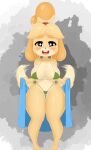  a_z_artist animal_crossing anthro big_breasts bikini blush breasts buckteeth canid canine canis cleavage clothed clothing domestic_dog female huge_breasts isabelle_(animal_crossing) looking_at_viewer mammal nintendo nipple_outline open_mouth open_smile smile solo standing swimwear tail_motion tailwag teeth thick_thighs thigh_gap towel video_games wide_hips 