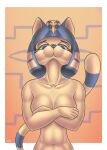  2021 animal_crossing ankha_(animal_crossing) anthro catd clothing domestic_cat felid feline felis female hi_res looking_down mammal nintendo solo video_games whiskers 