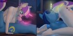  2:1 3d_(artwork) 69_position absurd_res all_fours anthro antonsfms balls big_breasts breasts cunnilingus digital_media_(artwork) duo equid equine eyes_closed fellatio female friendship_is_magic genitals hasbro hi_res horn lying magic male male/female mammal married_couple my_little_pony night_light_(mlp) nude on_back oral penile sex source_filmmaker twilight_velvet_(mlp) unicorn vaginal 